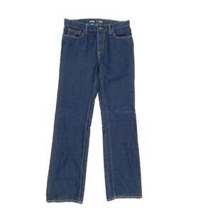 Old Navy Straight Leg Adjustable Waist Boys size 16 Dark Wash Blue Dneim Jeans